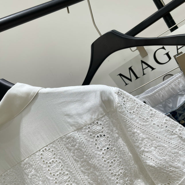 CELINE SHORT SLEEVE CUT-OUT SHIRT 273109