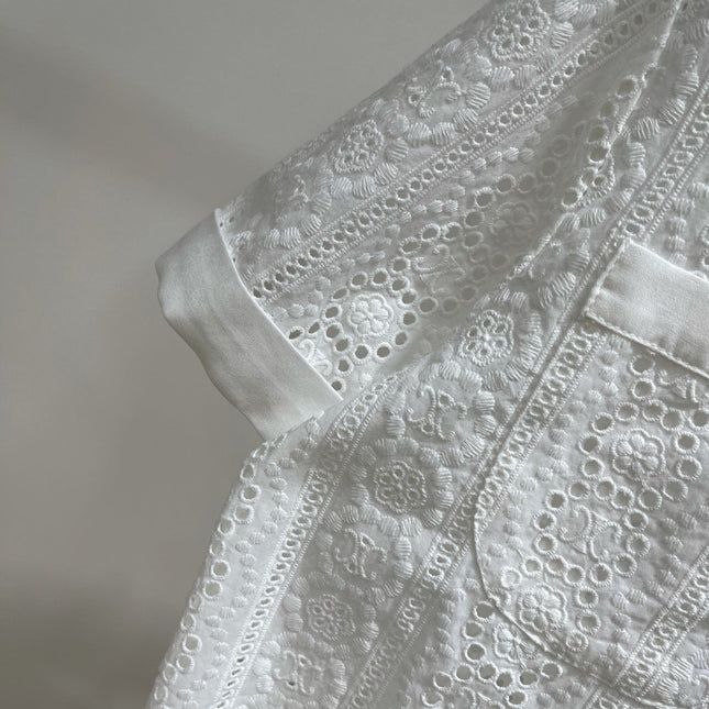 CELINE SHORT SLEEVE CUT-OUT SHIRT 273109