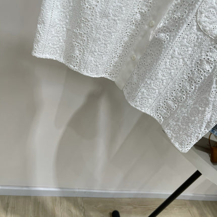 CELINE SHORT SLEEVE CUT-OUT SHIRT 273109