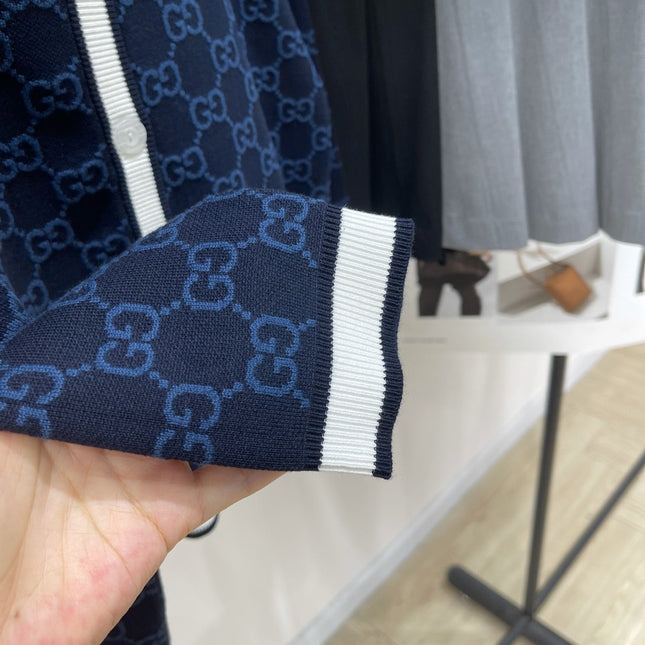 GUCCI CREW NECK CARDIGAN WITH WHITE TRIM 276013