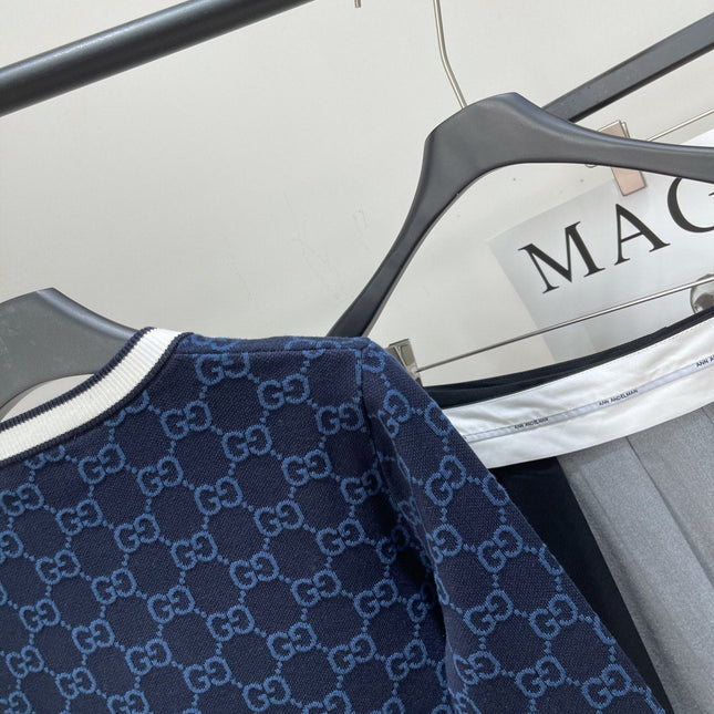 GUCCI CREW NECK CARDIGAN WITH WHITE TRIM 276013