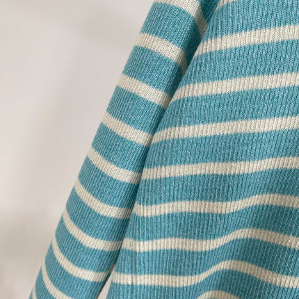 DIOR LONG-SLEEVE SWEATER WITH NAVY STRIPED COLLAR 275933