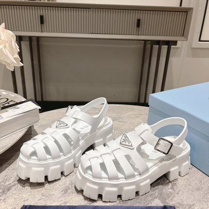 Pra Rubber Monolith Sandals White