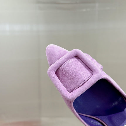 maysale 70 purple suede calfskin