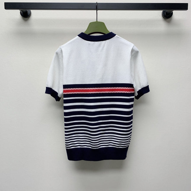 GUCCI SHORT-SLEEVE KNIT TOP 253099