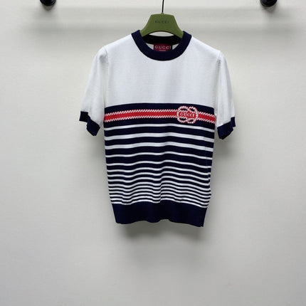 GUCCI SHORT-SLEEVE KNIT TOP 253099