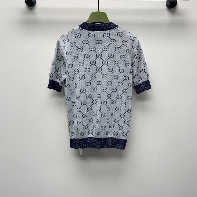 GUCCI SHORT-SLEEVE KNIT TOP 257394