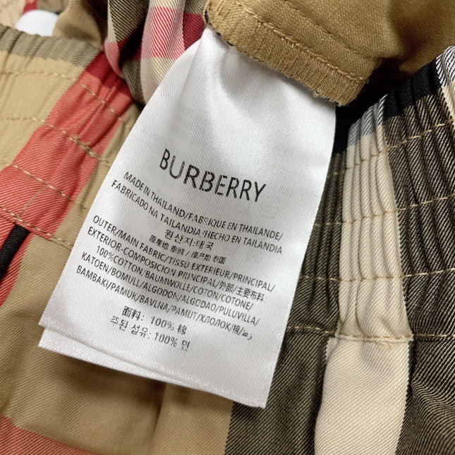 BBR PLAID ELASTIC WAIST STRETCH SHORTS 268061