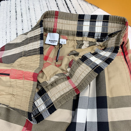 BBR PLAID ELASTIC WAIST STRETCH SHORTS 268061