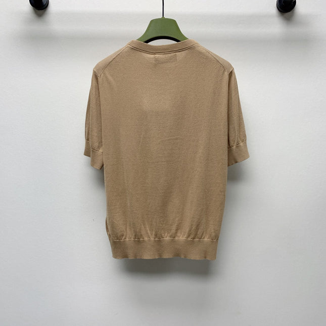 GUCCI SHORT-SLEEVE KNIT TOP 271723