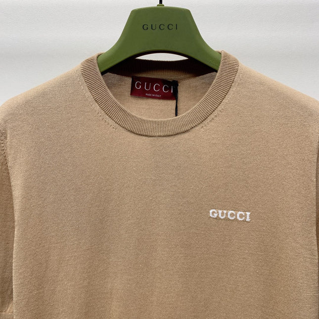 GUCCI SHORT-SLEEVE KNIT TOP 271723