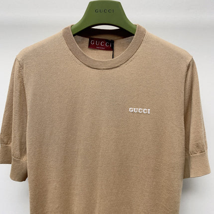GUCCI SHORT-SLEEVE KNIT TOP 271723
