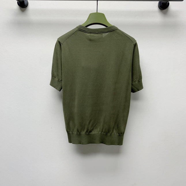 GUCCI SHORT-SLEEVE KNIT TOP 271725