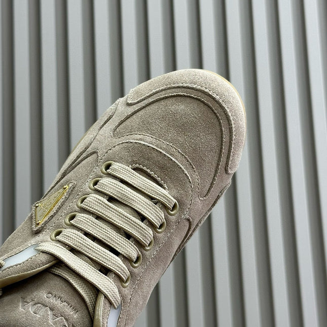 PRA TRAIL FADED SUEDE SNEAKERS TORTILLA