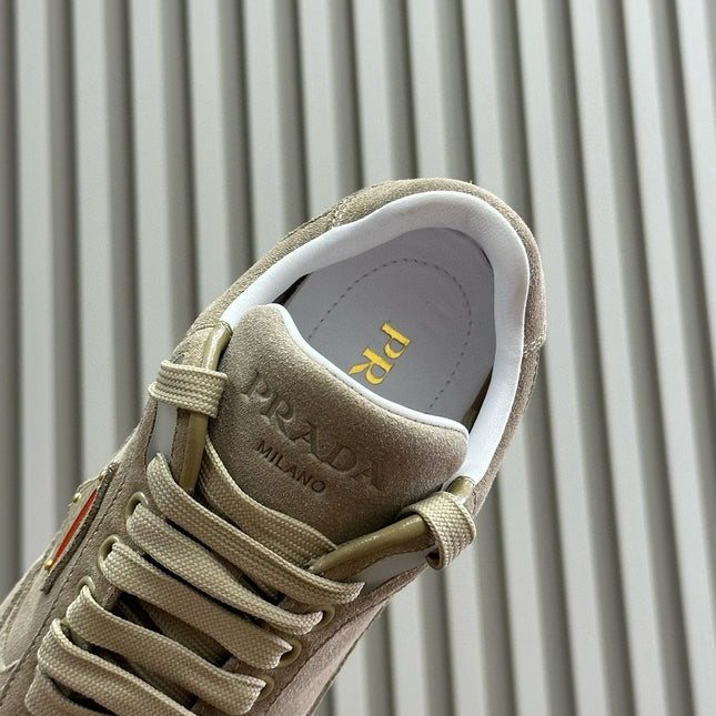 PRA TRAIL FADED SUEDE SNEAKERS TORTILLA