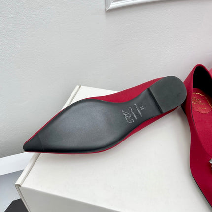 EFFLORESCENCE BALLERINAS IN RED GLITTER FABRIC