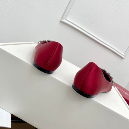 EFFLORESCENCE BALLERINAS IN RED GLITTER FABRIC