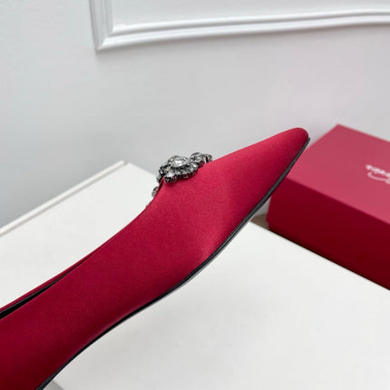 EFFLORESCENCE BALLERINAS IN RED GLITTER FABRIC