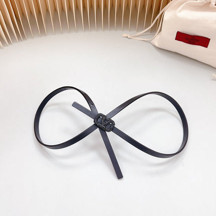 VL Belt 8mm Buckle Black Diamond Leather Black