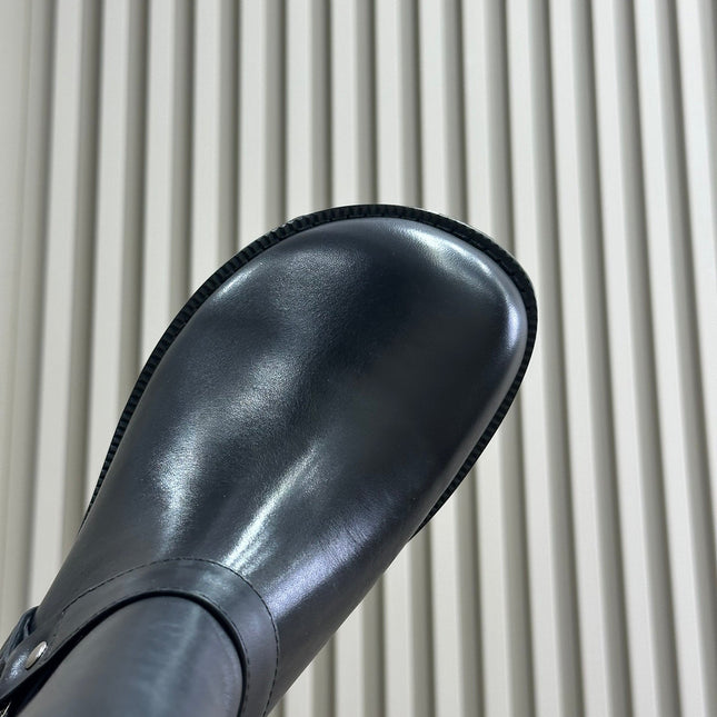 LW CAMPO BIKER BOOT BLACK CALFSKIN