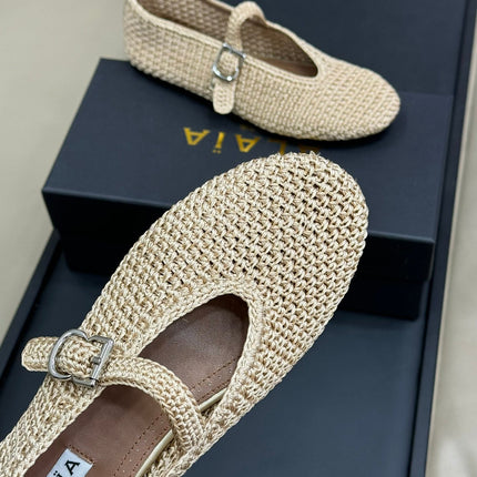 HANDWOVEN BALLET FLAT BEIGE