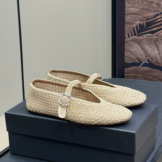HANDWOVEN BALLET FLAT BEIGE