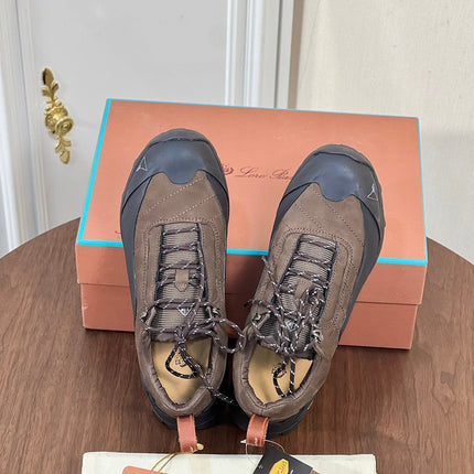 LP KATHARINA SNEAKER LIGHT BROWN AND CHARCOAL SUEDE