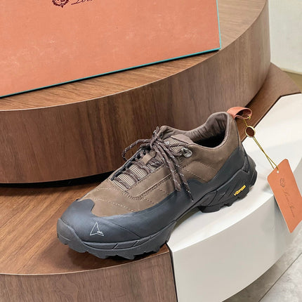 LP KATHARINA SNEAKER LIGHT BROWN AND CHARCOAL SUEDE