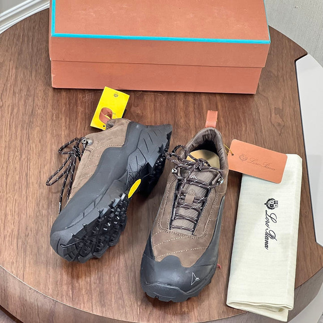 LP KATHARINA SNEAKER LIGHT BROWN AND CHARCOAL SUEDE