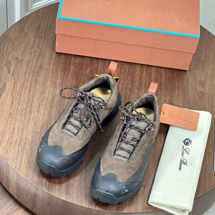 LP KATHARINA SNEAKER LIGHT BROWN AND CHARCOAL SUEDE