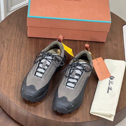 LP KATHARINA SNEAKER LIGHT GRAY AND CHARCOAL SUEDE