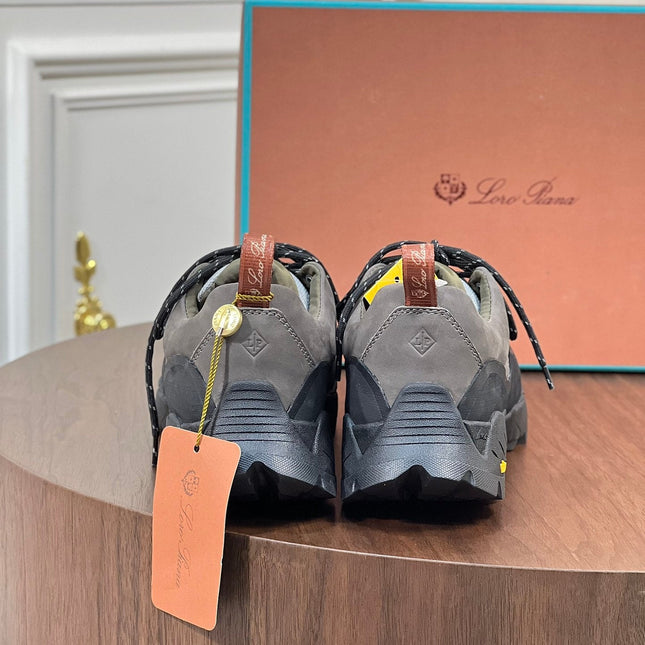 LP KATHARINA SNEAKER LIGHT GRAY AND CHARCOAL SUEDE