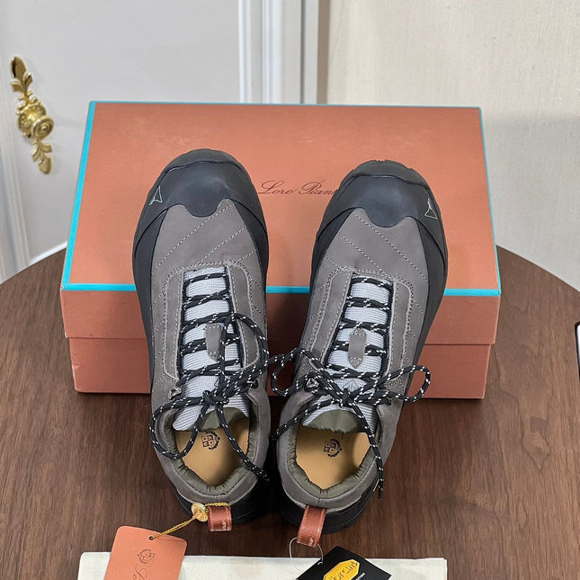 LP KATHARINA SNEAKER LIGHT GRAY AND CHARCOAL SUEDE