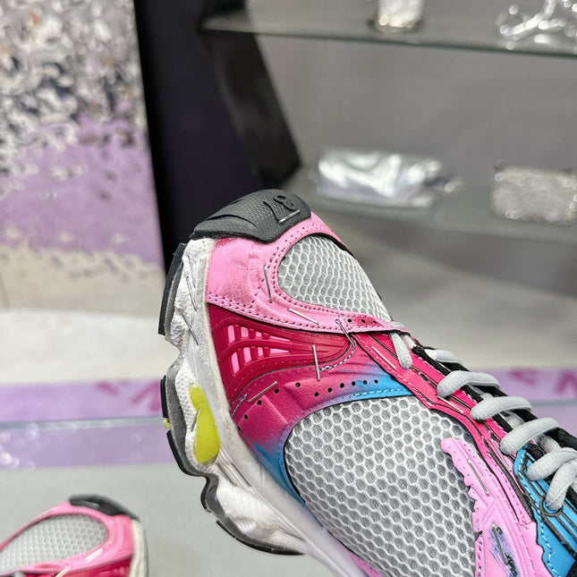 STAPLER SNEAKER IN GRAY PINK BLUE POLYURETHANE AND MESH