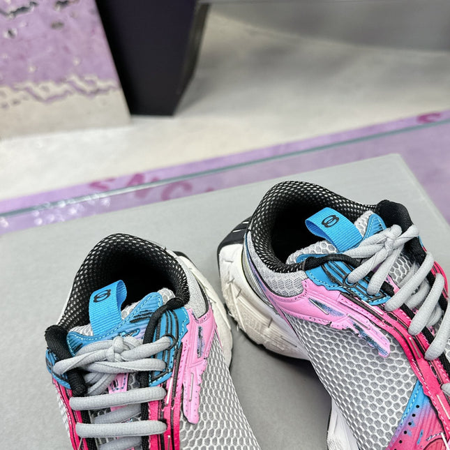 STAPLER SNEAKER IN GRAY PINK BLUE POLYURETHANE AND MESH