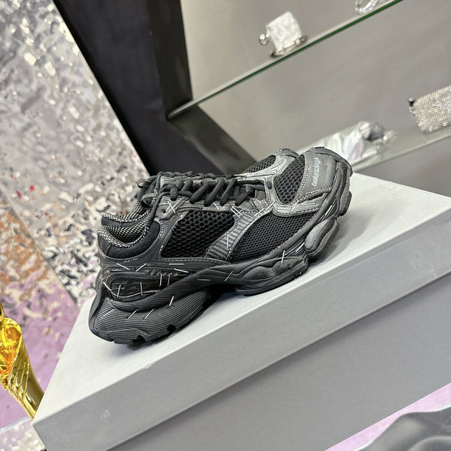 STAPLER SNEAKER IN BLACK MIX GRAY POLYURETHANE AND MESH