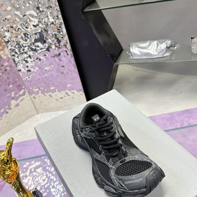 STAPLER SNEAKER IN BLACK MIX GRAY POLYURETHANE AND MESH