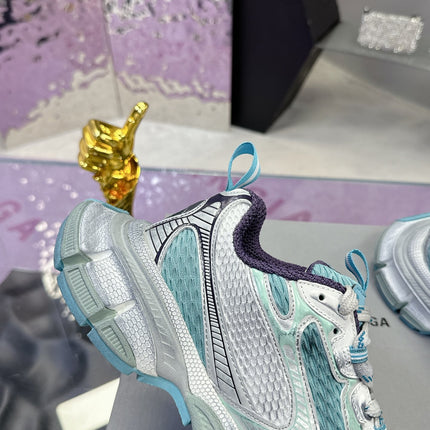 3XL SNEAKER IN LIGHT BLUE, WHITE AND PURPLE MESH AND POLYURETHANE