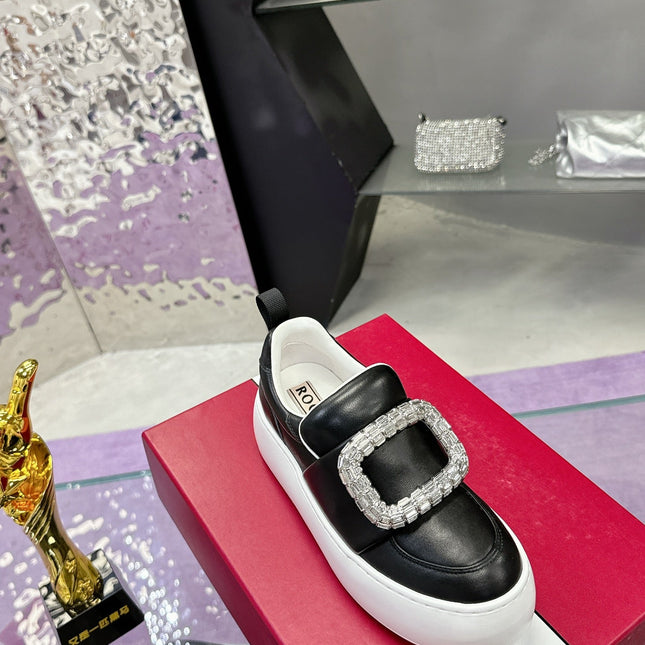 VIV' UP SNEAKERS IN BLACK CALFSKIN