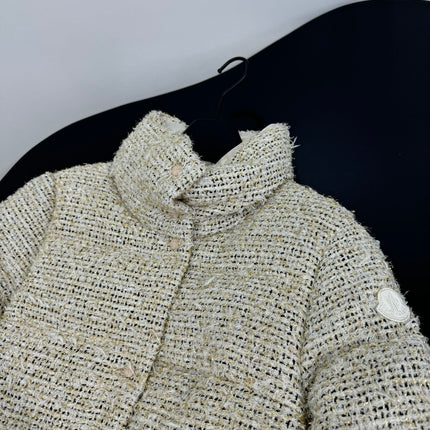 MONCLER 25S COCHELLE TWEED MID-LENGTH DOWN JACKET 202