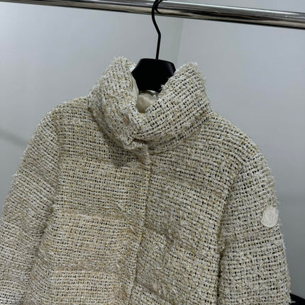 MONCLER 25S COCHELLE TWEED MID-LENGTH DOWN JACKET 202