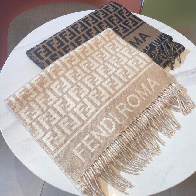 ROMA 190 FF SCRAF IN CAMEL BROWN MIX WHITE WOOL AND CASHMERE