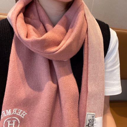 RECTO-VERSO MUFFLER 190 ROSE PINK CASHMERE