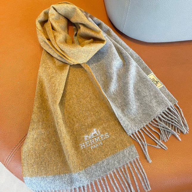 CASHMERE SCARF 180 CM HONEY ORANGE