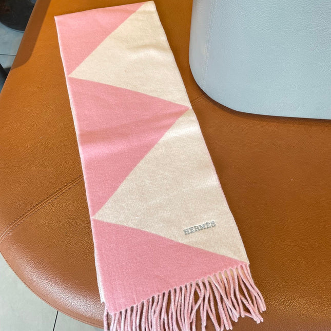 SCARF 150 CM IN BABY PINK MIX WHITE CASHMERE
