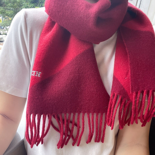 SCARF 150 CM IN CRIMSON RED CASHMERE
