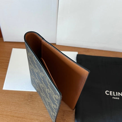 CELINE 25S PASSPORT HOLDER WITH LOGO PRINT 13 IN CALFSKIN