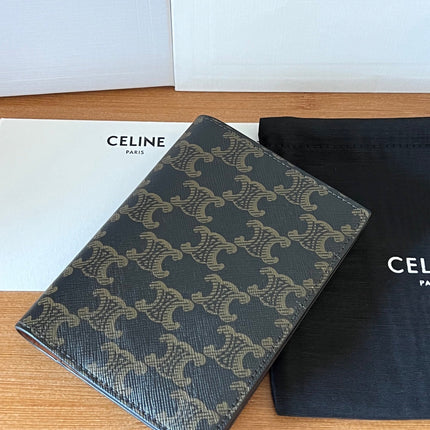 CELINE 25S PASSPORT HOLDER WITH LOGO PRINT 13 IN CALFSKIN