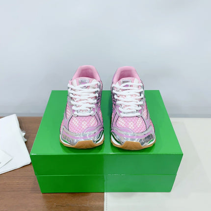 ORBIT SNEAKER IN BLUSH PINK TECHNICAL FABRIC AND METALLIC MESH