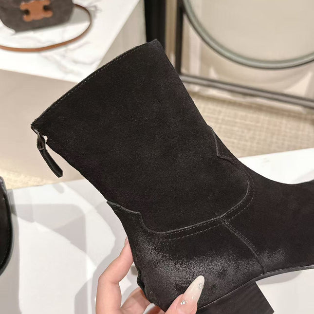CELINE 25S CHELSEA BOOTS CLASSIC 45MM IN BLACK SUEDE